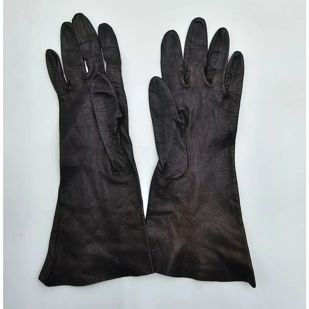 6 Pairs of Vintage Women's Gloves - Leather/Fabric Size 6/6.5/M - Picture 6 of 13